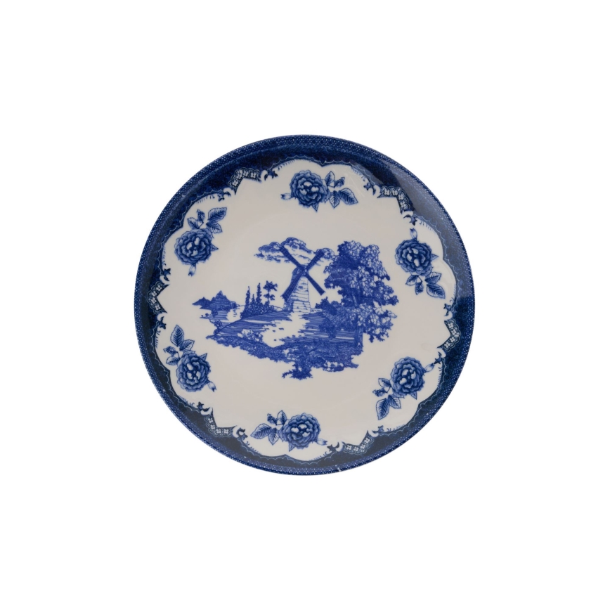 Jídelní sada 24 ks modrá/bílá/porcelán