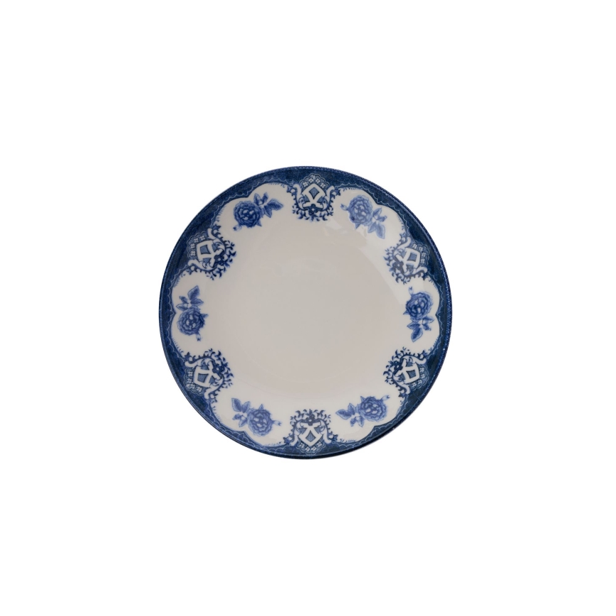 Jídelní sada 24 ks modrá/bílá/porcelán