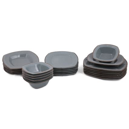 Jídelní sada 24 ks modrá/porcelán