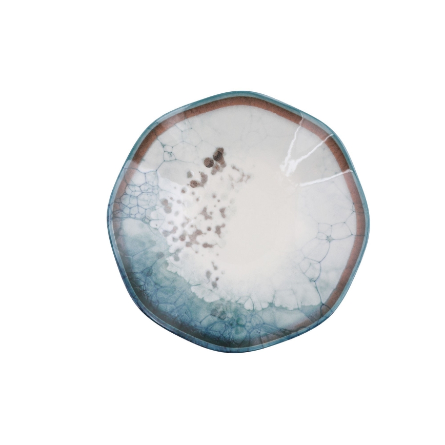 Jídelní sada 24 ks modrá/porcelán