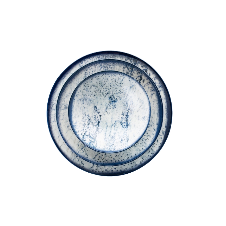 Jídelní sada 24 ks modrá/porcelán