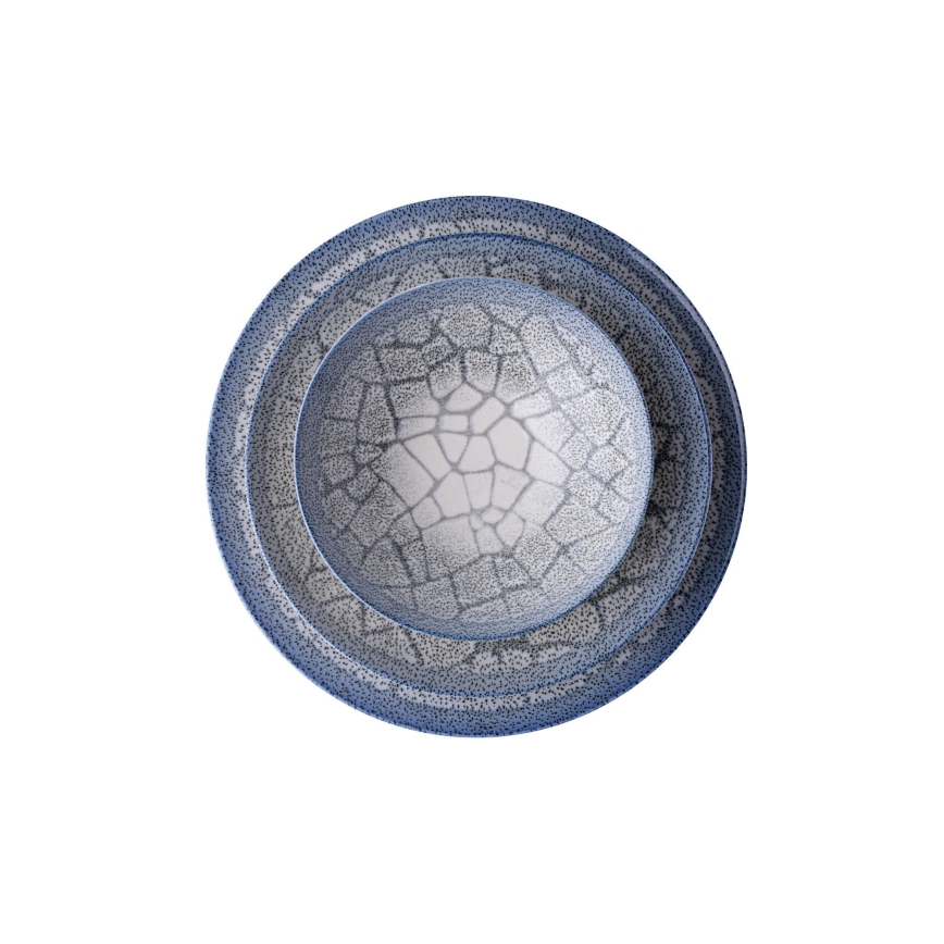 Jídelní sada 24 ks modrá/porcelán