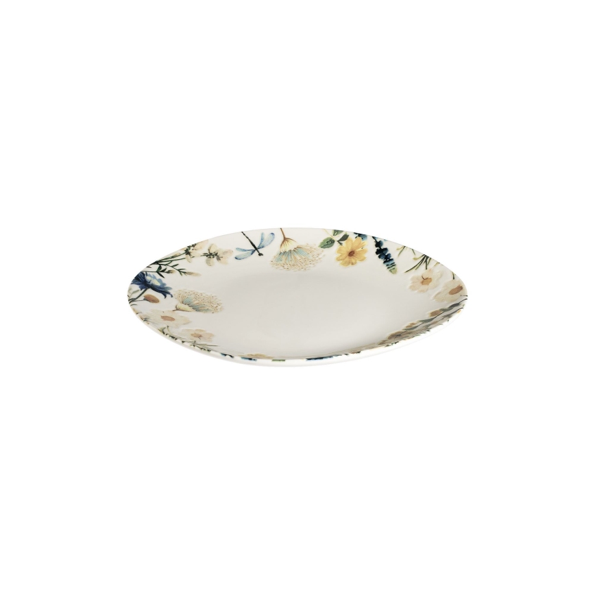 Jídelní sada 24 ks pestrobarevná/hnědá/porcelán