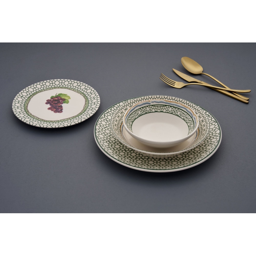 Jídelní sada 24 ks pestrobarevná/keramika