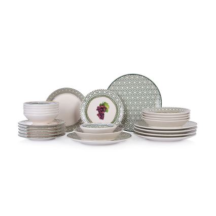 Jídelní sada 24 ks pestrobarevná/keramika