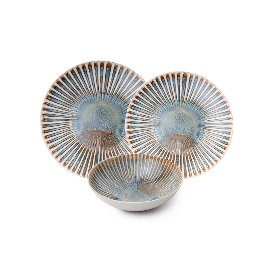 Jídelní sada 24 ks pestrobarevná/porcelán