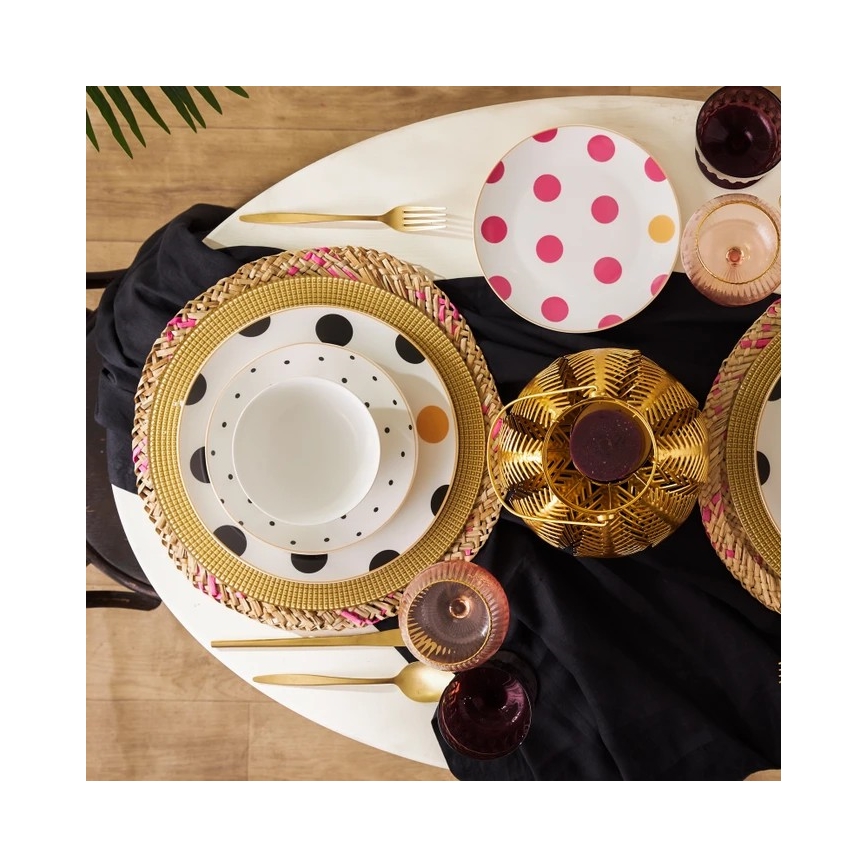 Jídelní sada 24 ks pestrobarevná/porcelán