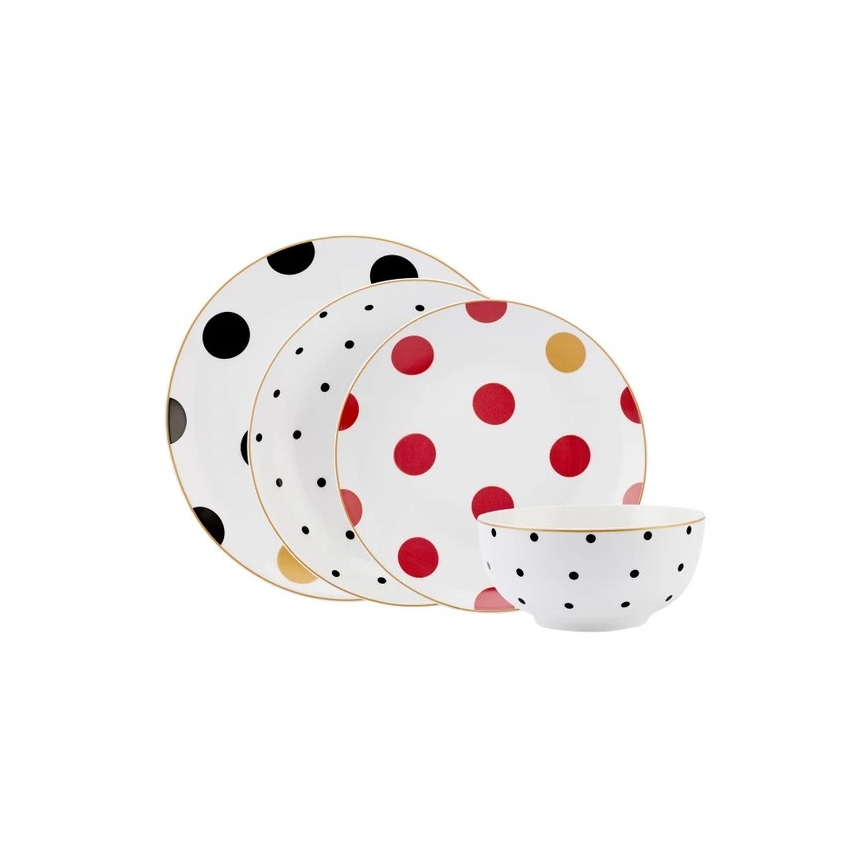 Jídelní sada 24 ks pestrobarevná/porcelán