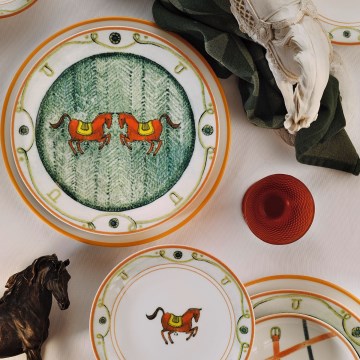 Jídelní sada 24 ks pestrobarevná/porcelán