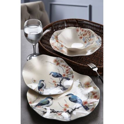 Jídelní sada 24 ks pestrobarevná/porcelán