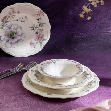 Jídelní sada 24 ks pestrobarevná/porcelán