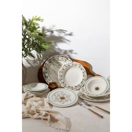 Jídelní sada 24 ks pestrobarevná/porcelán