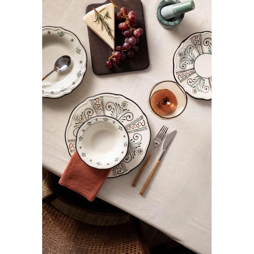 Jídelní sada 24 ks pestrobarevná/porcelán