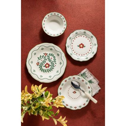 Jídelní sada 24 ks pestrobarevná/porcelán