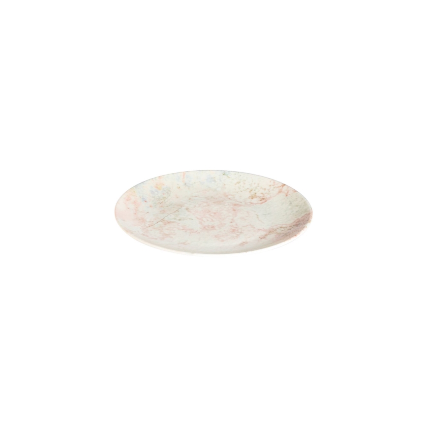 Jídelní sada 24 ks růžová/béžová/porcelán