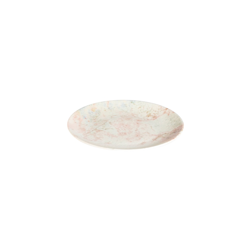 Jídelní sada 24 ks růžová/béžová/porcelán