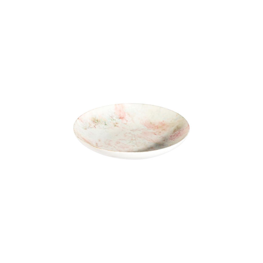 Jídelní sada 24 ks růžová/béžová/porcelán