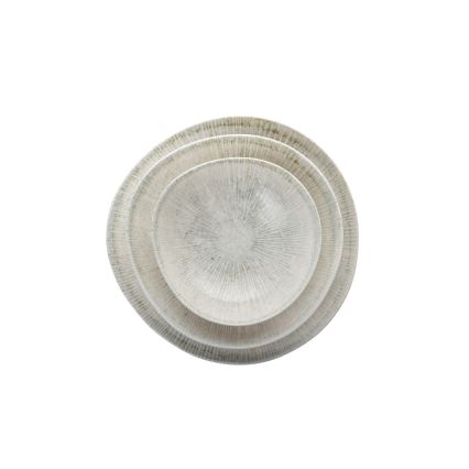 Jídelní sada 24 ks šedá/porcelán