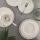Jídelní sada 26 ks bílá/stříbrná/kostní porcelán