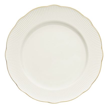 Jídelní sada 26 ks bílá/zlatá/porcelán