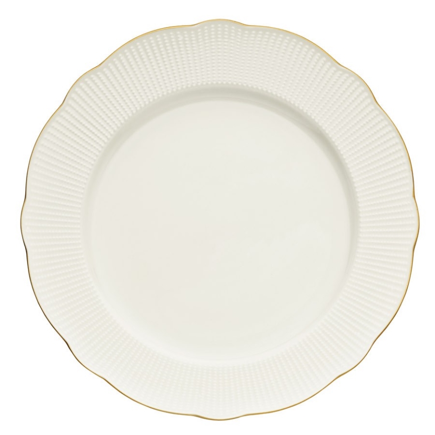 Jídelní sada 26 ks bílá/zlatá/porcelán