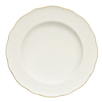 Jídelní sada 26 ks bílá/zlatá/porcelán