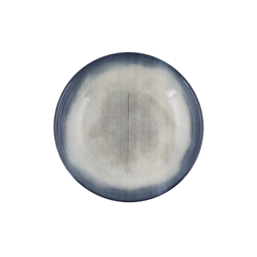 Jídelní sada 26 ks modrá/hnědá/porcelán