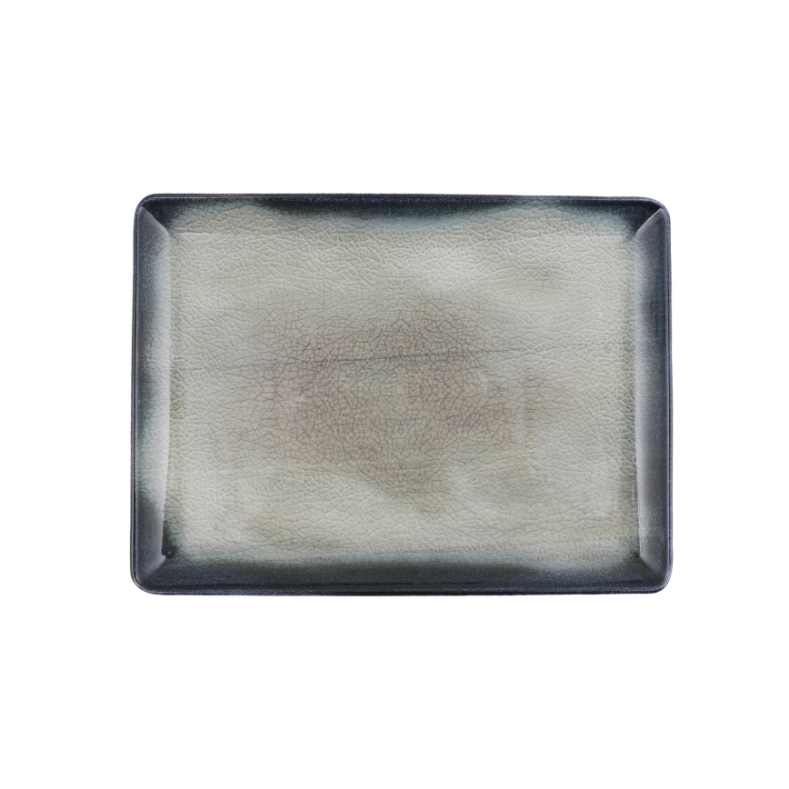 Jídelní sada 26 ks modrá/hnědá/porcelán