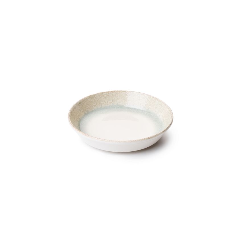 Jídelní sada 27 ks béžová/zelená/porcelán
