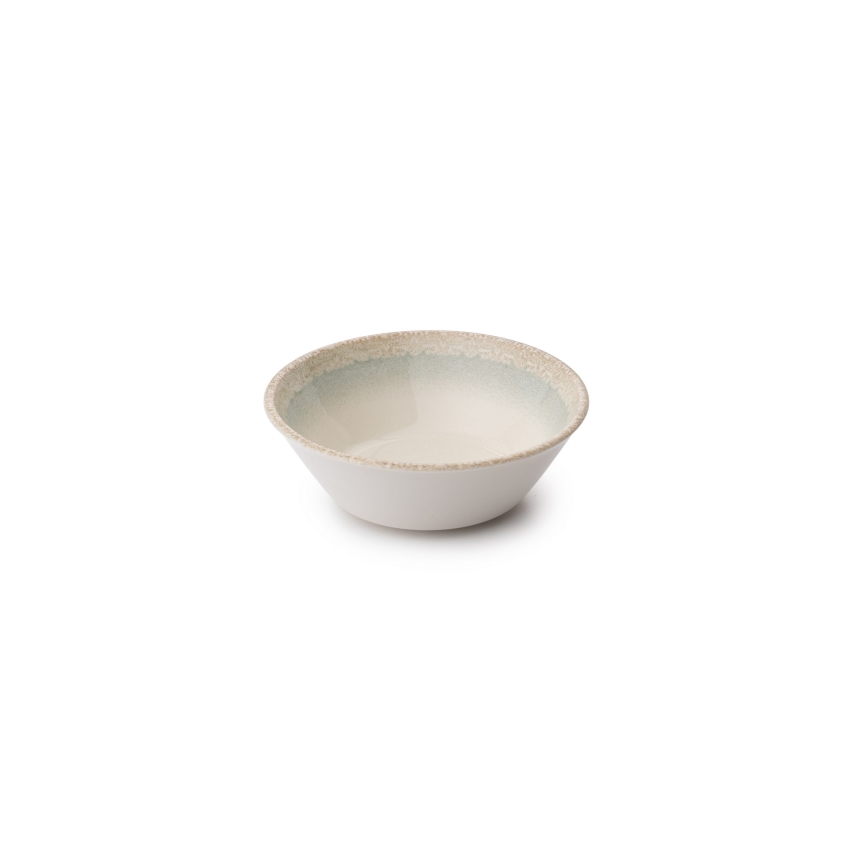 Jídelní sada 27 ks béžová/zelená/porcelán