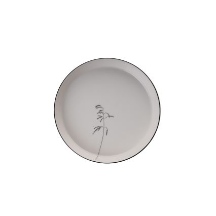 Jídelní sada 27 ks bílá/černá/porcelán