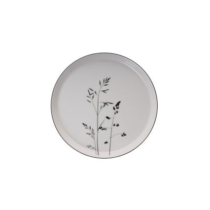 Jídelní sada 27 ks bílá/černá/porcelán
