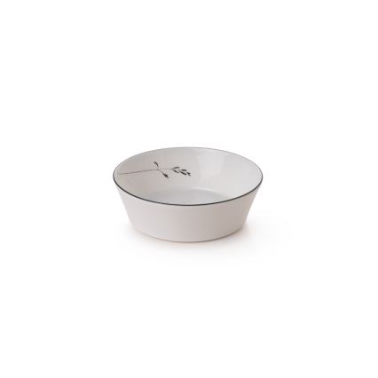 Jídelní sada 27 ks bílá/černá/porcelán