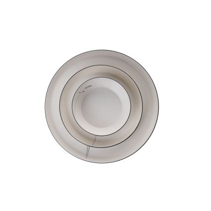 Jídelní sada 27 ks bílá/černá/porcelán