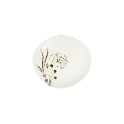 Jídelní sada 27 ks bílá/hnědá/porcelán