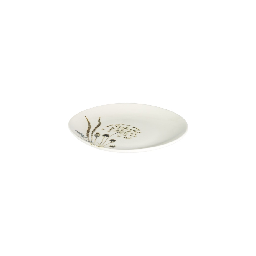 Jídelní sada 27 ks bílá/hnědá/porcelán