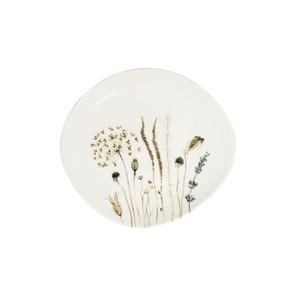Jídelní sada 27 ks bílá/hnědá/porcelán