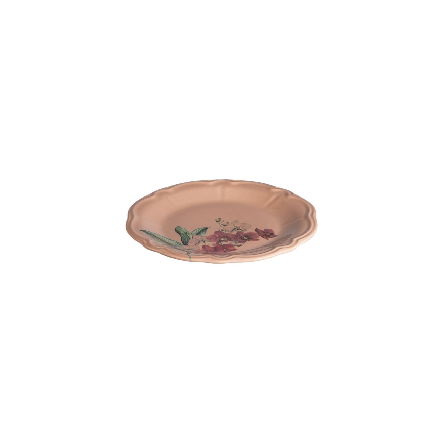 Jídelní sada 27 ks růžová/bílá/porcelán