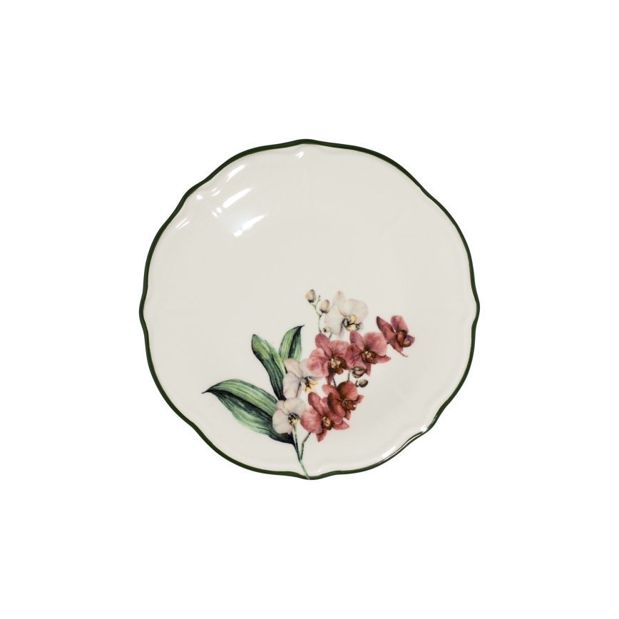 Jídelní sada 27 ks růžová/bílá/porcelán