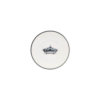 Jídelní sada 4 ks černá/bílá/porcelán