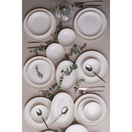 Jídelní sada 52 ks bílá/porcelán