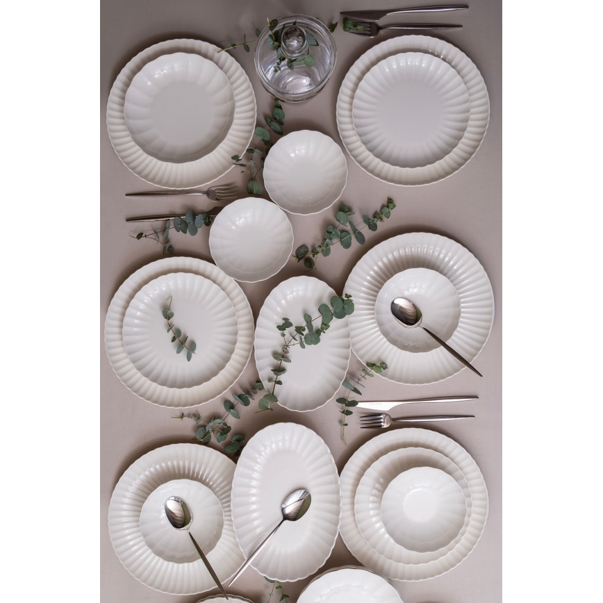 Jídelní sada 52 ks bílá/porcelán