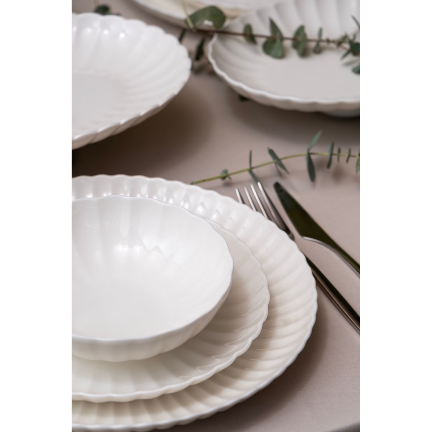 Jídelní sada 52 ks bílá/porcelán