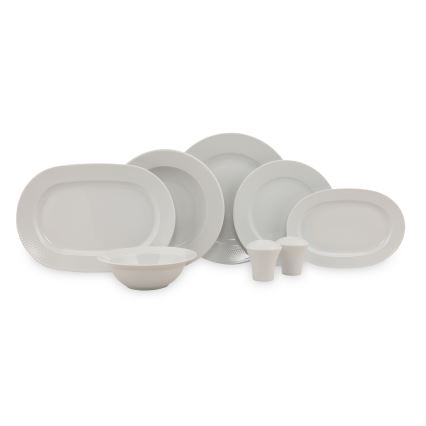 Jídelní sada 53 ks bílá/porcelán