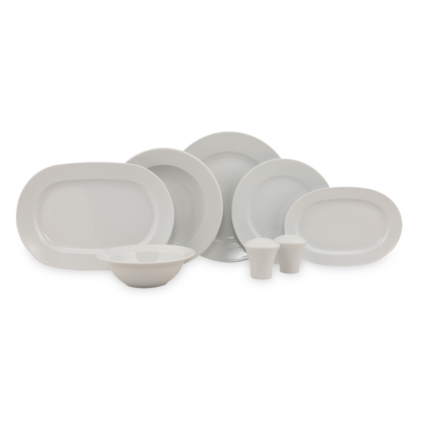 Jídelní sada 53 ks bílá/porcelán