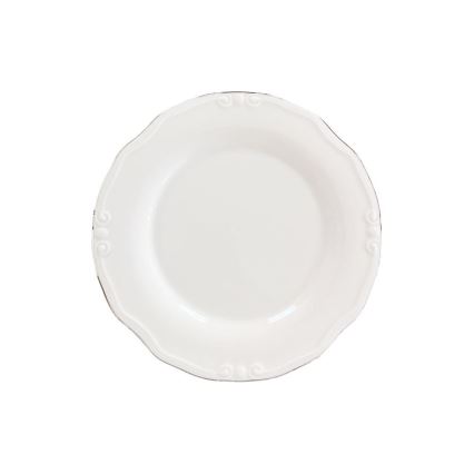 Jídelní sada 53 ks bílá/stříbrná/porcelán