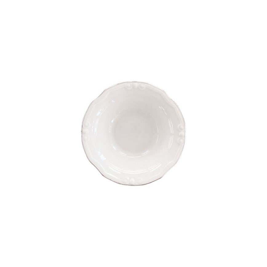 Jídelní sada 53 ks bílá/stříbrná/porcelán