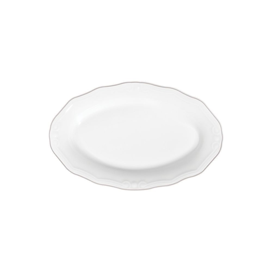 Jídelní sada 53 ks bílá/stříbrná/porcelán
