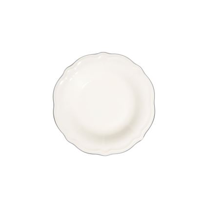 Jídelní sada 53 ks bílá/stříbrná/porcelán