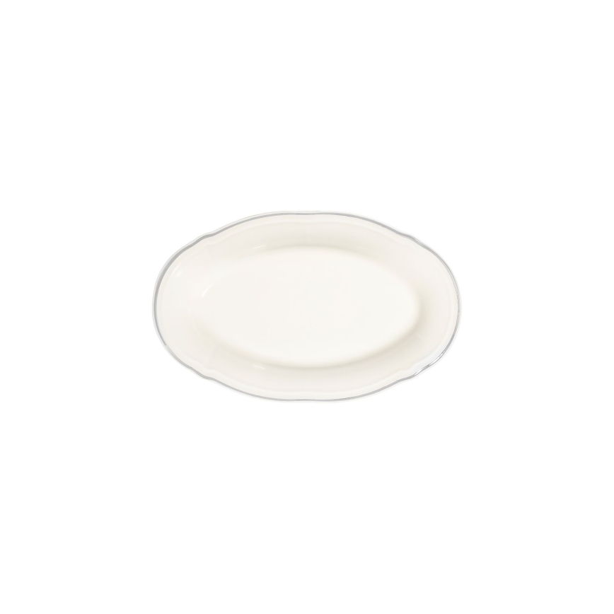 Jídelní sada 53 ks bílá/stříbrná/porcelán